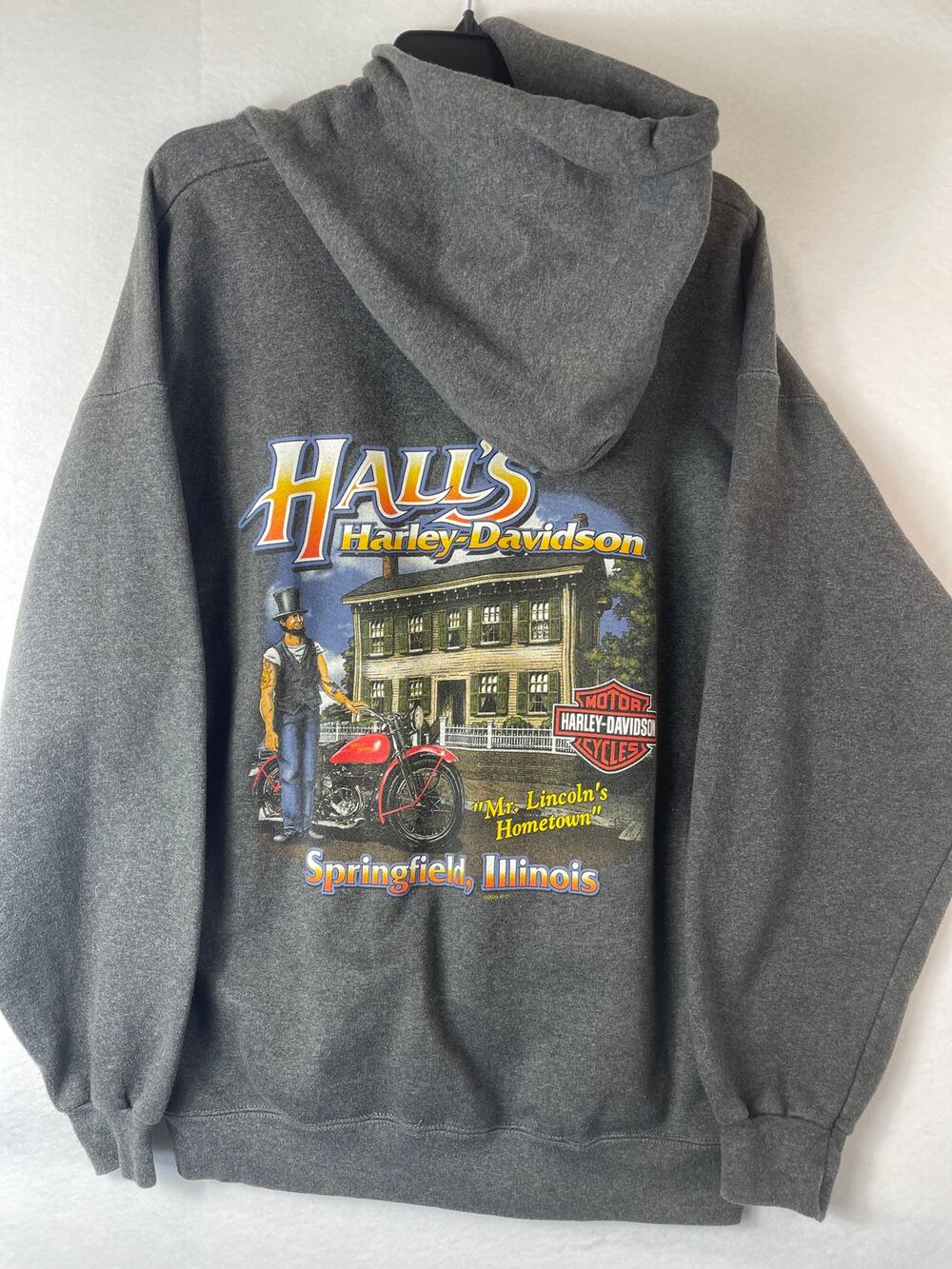 2006 CENTRAL HARLEY DAVIDSON Springfield IL HOODIE SWEATSHIRT MENS SZ L